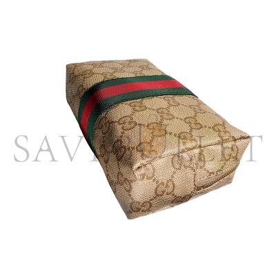 GUCCI MEDIUM COSMETIC CASE WITH WEB 876050 (17.5*10*7cm)